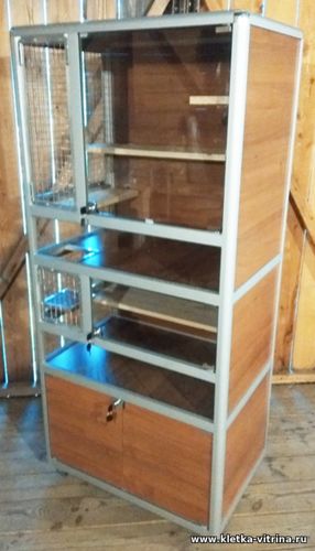 Клетки - витрины для шиншилл, дегу, грызунов, вольеры для животных