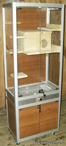 Одноэтажная клетка - витрина для шиншиллы