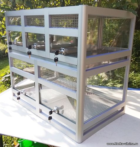 Клетки - витрины для шиншилл, дегу, грызунов, вольеры для животных