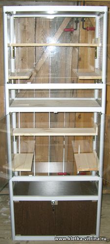 Клетки - витрины для шиншилл, дегу, грызунов, вольеры для животных